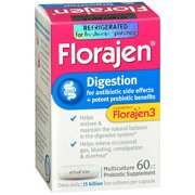 Florajen - Digestion Multiculture Probiotic Supplement 15 Billion CFU - 60 Capsules