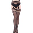 thumbnail image 2 of BONIXOOM Womens Socks Semi-Opaque Thigh-High SpandexTrouser Feetures Socks For Women Purple One Size, 2 of 6