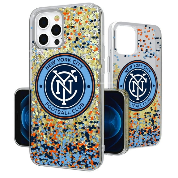New York City FC iPhone Confetti Glitter Design Case