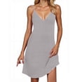 thumbnail image 1 of Robe Décontractée Sans Manches à Imprimé Uni pour Femmes, Confortable et Aguichant, Col en V, Robe Smockée pour Femmes, Robe Portefeuille pour Femmes, Robe Midi de Plage pour Femmes, Robe d'Été Décontractée pour Femmes, Longue Robe en Chiffon pour Femmes, 1 of 3