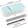 thumbnail image 3 of Pencil Pen Case Big Capacity Pencil Pouch Large Pencil Bag Makeup Bag for Teen Boys Girls School Students Sky Blue, 3 of 6