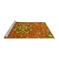 thumbnail image 2 of Ahgly Company Machine Washable Indoor Round Medallion Yellow Traditional Area Rugs, 7' Round, 2 of 4