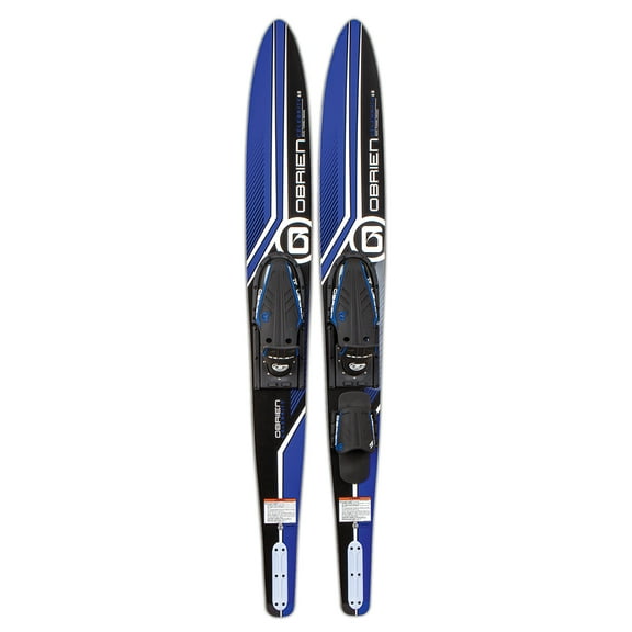 Open Box O'Brien Watersports Adult 68 inches Celebrity Water skis, Blue Black