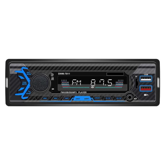 Reproductor De Mp3 Para Automóvil Bluetooth 5 Llamadas Manos Libres Alta De Sonido Puertos Usb Duales Control Remoto Transmisor Fm Montado En Vehículo Para Automóvil matsuzay VI009431-02