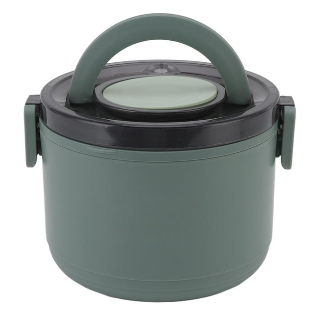 Lonchera de 1000 ml con compartimentos desmontables, a prueba de fugas, portátil, para el hogar, la oficina, picnic, para estudiantes, color verde