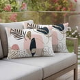 thumbnail image 2 of Outdoor Waterproof Pillow Covers Modern Boho Foliage Botanical Art Decorative Throw Pillow Protectors,Pillowcase Cushion Cases for Patio Sofa Garden Couch,20x12in,Pack of 2, 2 of 9