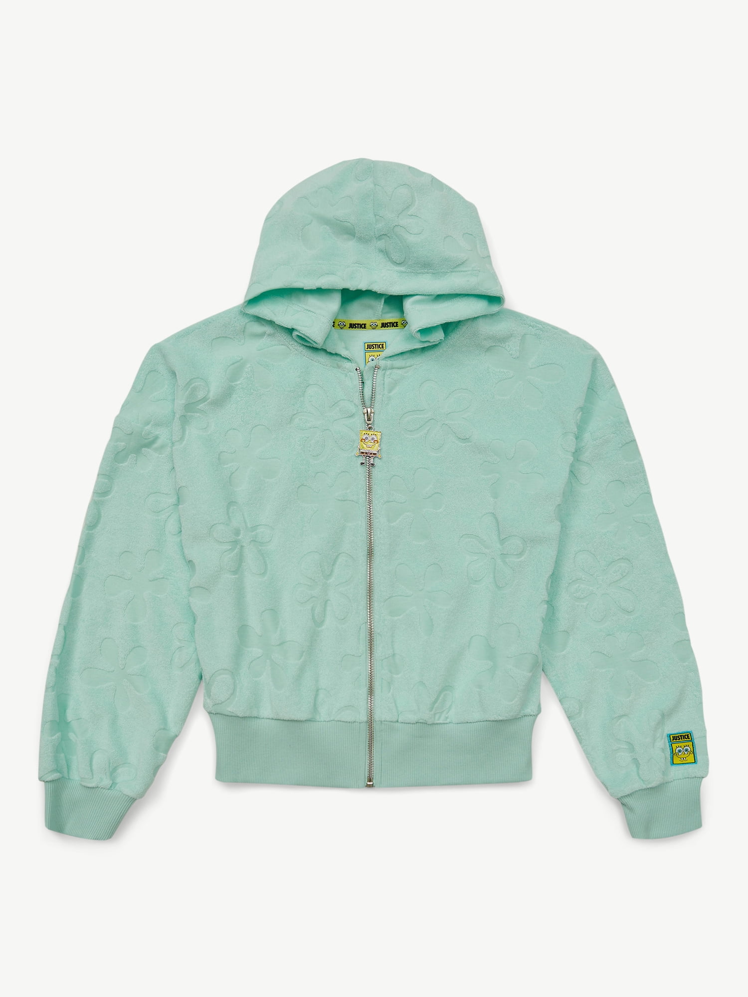 SpongeBob X Justice Girls French Terry Full Zip, Sizes XS - XLP