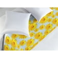 thumbnail image 2 of Floral Bed Runner, Vintage Vibe Pastoral Theme Sunflower Illustration on Sky Like Back, Decorative Accent Bedding Scarf for Hotels Homes & Guest Rooms, King, Soft Blue Marigold Yellow, by Ambesonne, 2 of 3