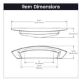 thumbnail image 2 of Hickory Hardware Hh74642 Velocity 3-3/4" Center To Center Modern Arch Cabinet Cup Handle /, 2 of 7