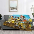 thumbnail image 2 of Fuzoiu Different Construction Site Vehicles Print Flannel Blanket,Throw Blanket,Flannel Home Decor,Fleece Bed Blankets,Cozy Soft Blanket for Bed, Sofa, Camping, and Travel-40"x30", 2 of 6