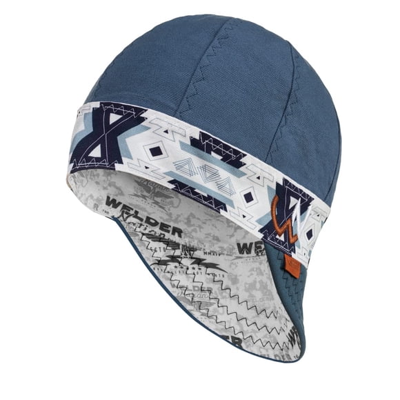 Welder Nation 8 Panel Welding Cap, 100% Cotton, Duck Canvas Exterior, Protective, Durable Men’s Hats with No Unicorn Peak for Welding, Heavy-Dut