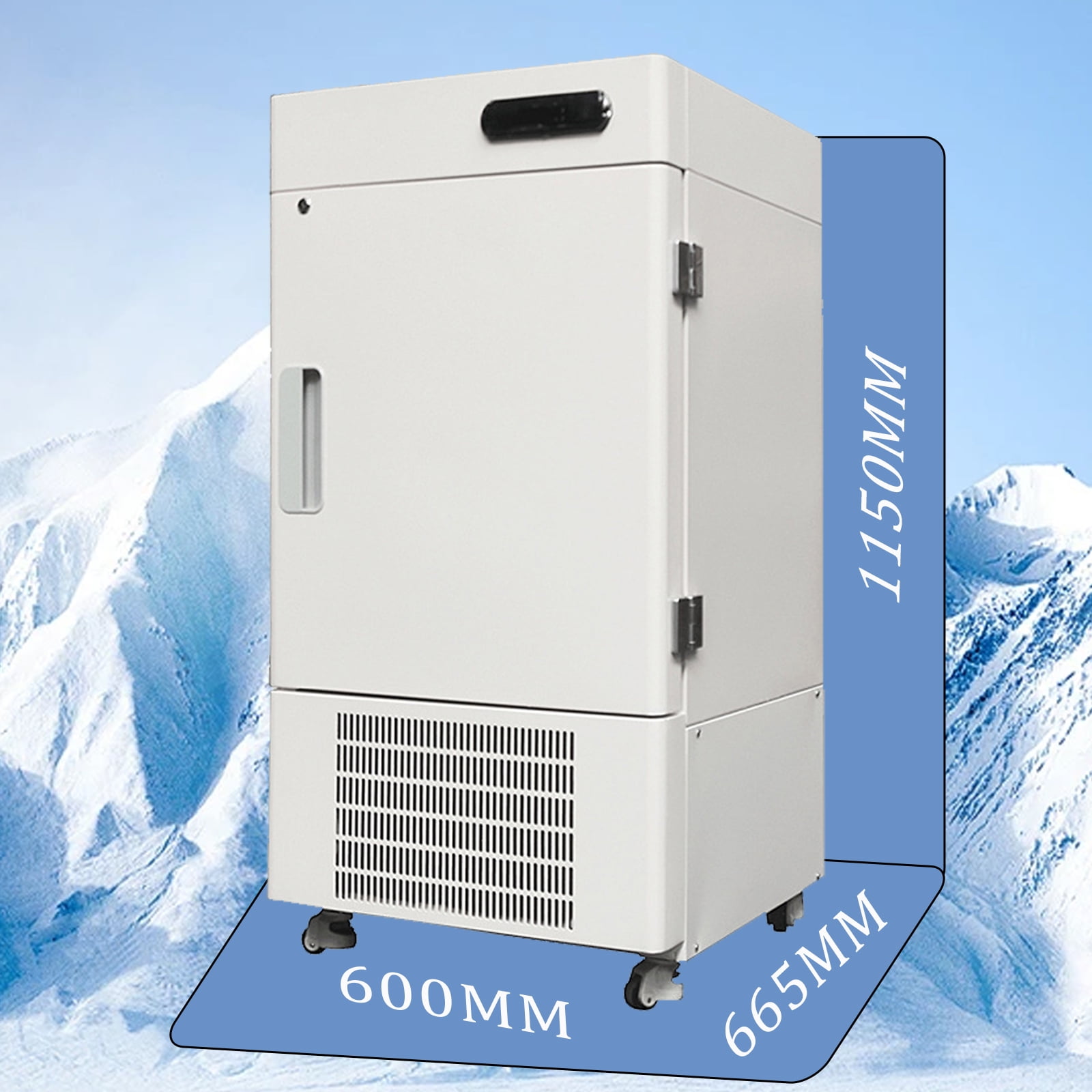 HNZXIB -122 °F Ultra-Low Temperature Freezer 58L Lab Cryogenic Refrigerator -86°C Samples Flash Freezer