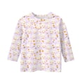 thumbnail image 4 of CCRFTGI Easter 3/4 Sleeve Girls Tops Size 13-14 Funny Bunny Rabbit Easter Egg Print T shirts for kids Girls Fashion for kids Round Neck Shirts Soft Fall Winter Outfit Light Purple 3-4 Years, 4 of 5