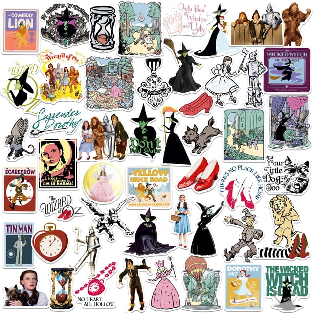 Paquete de pegatinas GRAPHICS & MORE The Wizard of Oz, vinilo de 50 unidades