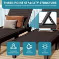 thumbnail image 4 of Uforic 2-Piece Outdoor Chaise Lounge Chairs, 5-Position Adjustable Backrest Waterproof Plastic Pool Loungers, Easy Assembly Patio Recliners for Backyard, Poolside and Garden, Dark Brown, 4 of 10