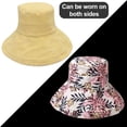 thumbnail image 3 of Sombrero de pesca de doble cara para mujer, con circunferencia de 56-58 cm, protector solar de verano para exteriores, 3 of 5
