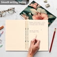 thumbnail image 5 of WOBOGO Exotic Pink Flowers Notebook College Horizontal Grid Paper Ink Spill Resistant Water Resistant Cover 8.3x5.7x0.4in, 5 of 8