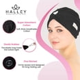 thumbnail image 6 of HALLEY Cotton Hair Towel Wrap – 3 Packs Super Absorbent, Anti Frizz Fast Drying Hair Towel for Curly Long Thick Hair – Hair Turbans for Wet Hair with Button – Hair Plopping Towel (Black), 6 of 8