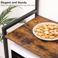 thumbnail image 6 of HOOBRO 4-Tier Bakers Rack with Microwave Stand & 8 Hooks, Rustic Brown and Black, 6 of 10