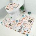 thumbnail image 2 of White Boho Bohemia Rainbow Autumn Leaves Trees Pattern Bathroom Rugs Sets 3 Piece,Toilet Cover Set,Absorbent Non Slip Bathroom Mats Sets with U-Shaped Contour Rug Toilet Rug Set, 2 of 5