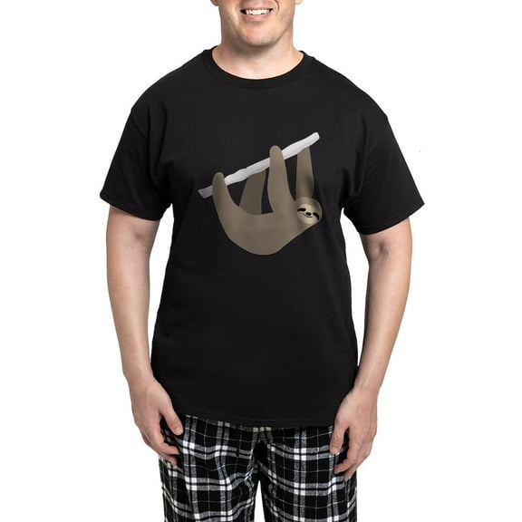 CafePress - Sloth Men's Dark Pajamas - Men's Dark Loose Fit Cotton Pajama Set