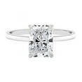 thumbnail image 3 of Cora Jewellery 2.5CT Radiant Moissanite Engagement Ring, Solitaire Hidden Halo Ring for Women, 18K White Gold, 4 US, 3 of 5
