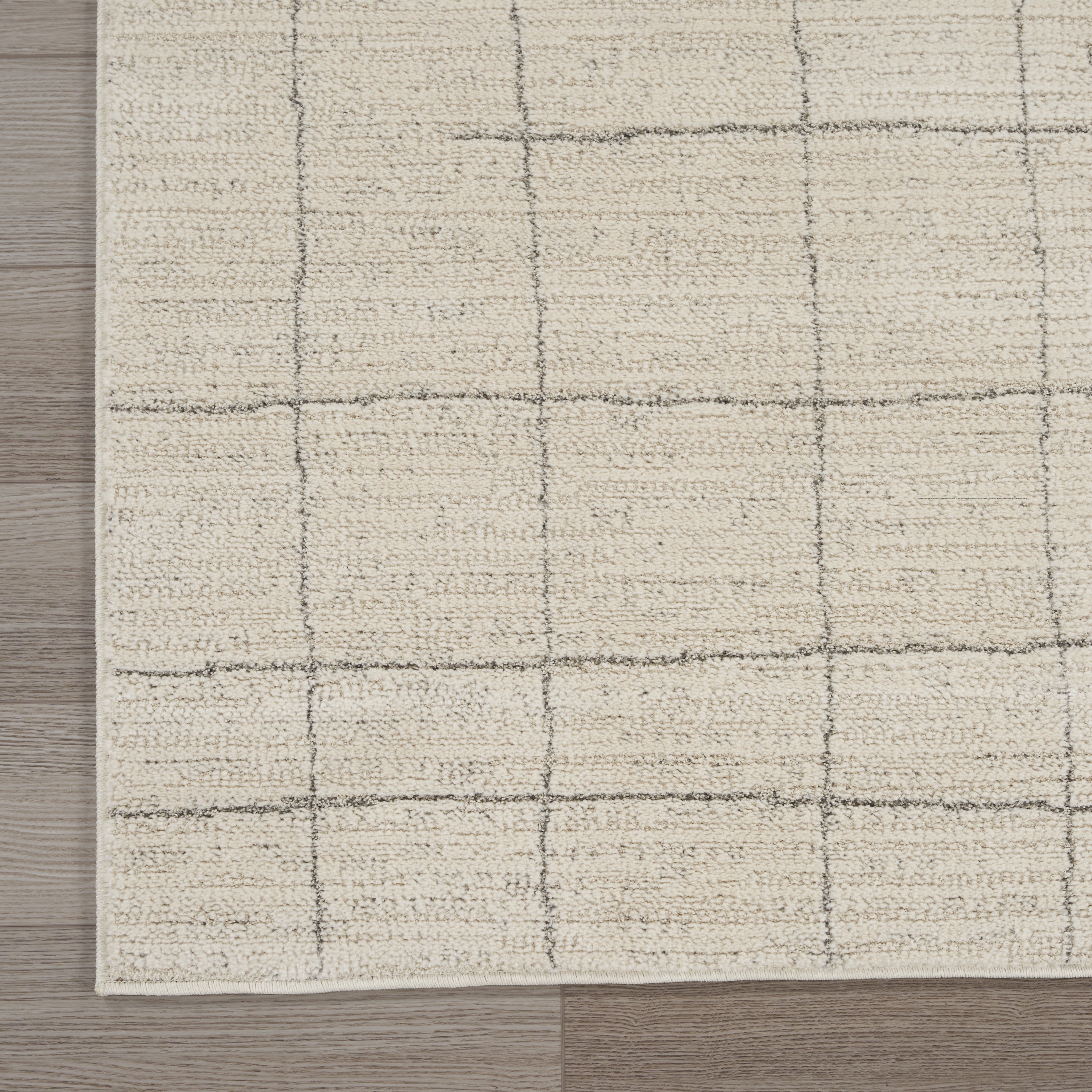 Nourison Andes Abstract Ivory Grey 9' x 12' Area Rug (9x12)