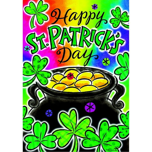 Custom Decor Pot of Gold House Flag  #2649FL