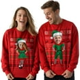 thumbnail image 4 of Christmas Sweaters Custom Print Matching Family Sweatshirts Casual Loose Fit Holiday Party Outfits For Parents And Kids Cozy Couple Christmas Sweaters, 4 of 4