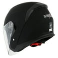 thumbnail image 6 of 1STORM MOTORCYCLE OPEN FACE HELMET SCOOTER CLASSICAL KNIGHT BIKE DUAL LENS/SUN VISOR HJK526 Matt Black, 6 of 7
