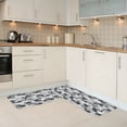 thumbnail image 5 of 2 Pce Crystal Velvet Kitchen Floor Mat Door Mat 47.2×17in Water Absorption And Stain Resistance For Laundry Dining Room Office Sink Vector Camouflage Pattern Gray_2, 5 of 6