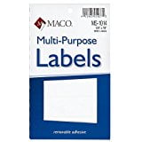 1000 Rectangular Label MACO White Rectangular Multi-Purpose Labels, 5/8 x 7/8 Inches, 1000 Per Box (MS-1014) ()