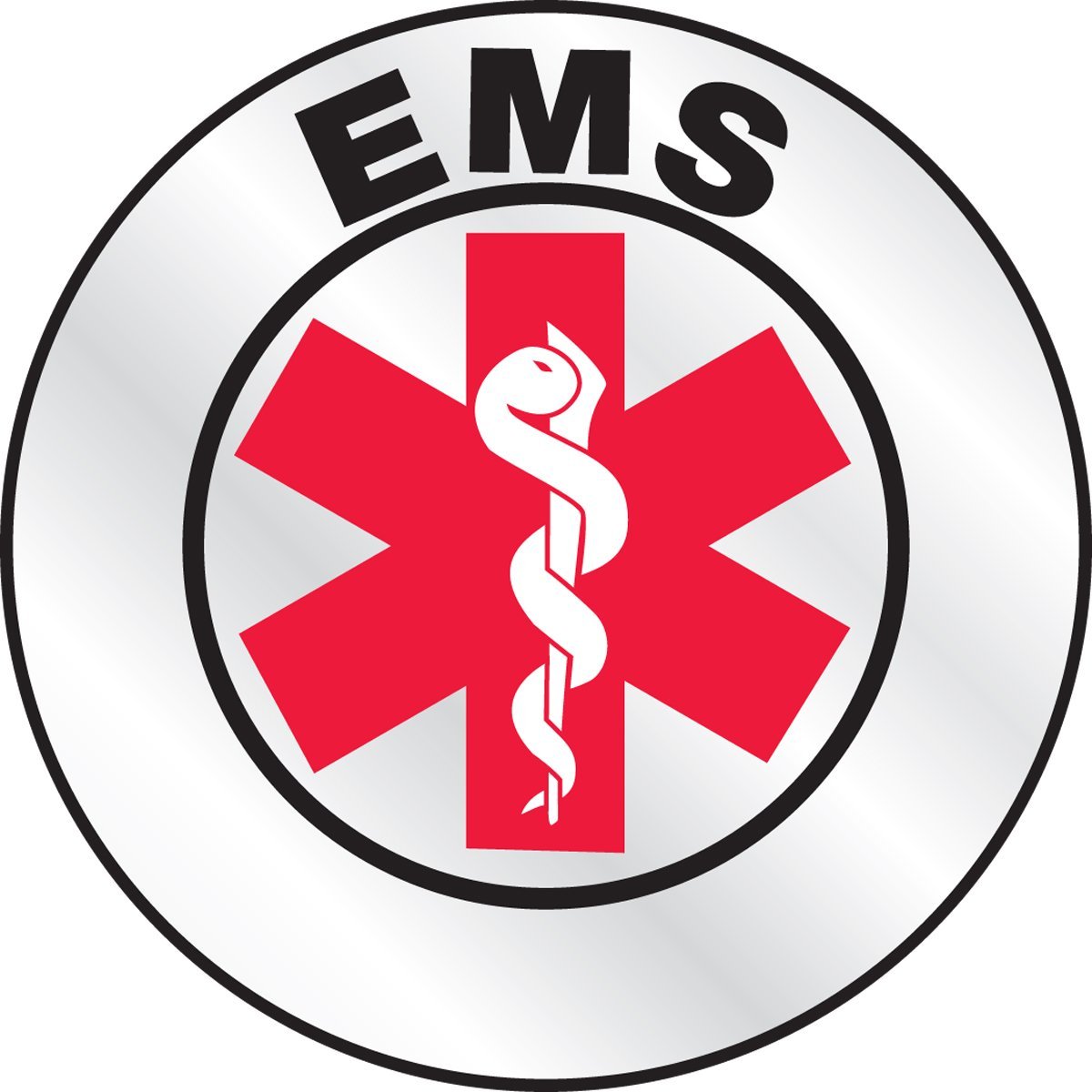 Signs LHTL616 Emergency Response Reflective Helmet Sticker, Legend "EMS