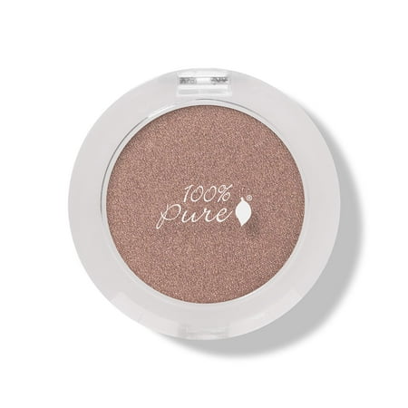 100% PURE Pressed Powder Eye Shadow (Fruit Pigmented), Cinnaban, Shimmer Eyeshadow, Buildable Pigment, Easy to Apply, Natural Makeup (Light Shimmery Copper w/Pink Undertones) - 0.07 oz