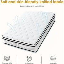 Soges 10" Mattress Twin Size Hybrid Mattress, Individual Pocket Spring Bed Mattress, Medium Firm Mattress for Pressure Relief, Strong Edge Support, CertiPUR-US