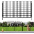 thumbnail image 4 of Panels Garden Fencing Animal Barrier with Lock  in(H) X ft(L) Dog Fence Outdoor for Yard Rustproof No Dig Decorative Tall Garden Fence Metal Wire Panel Border Rabbit Ground Stakes Fencing, 4 of 5