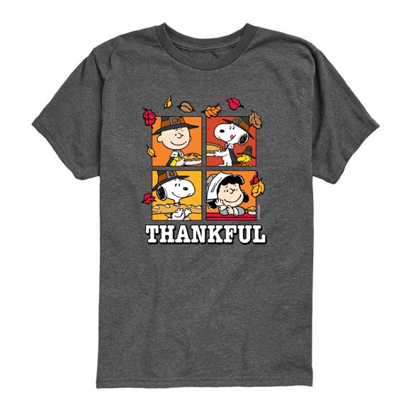 Peanuts - Thankful Toddler Boys' Toddler Short Sleeve Graphic T-Shirt