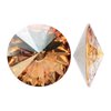 Crystal, #1122 Rivoli Fancy Stones 14mm, 2 Pieces, Crystal Golden Shadow Sf