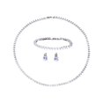 thumbnail image 4 of Conjunto de Joyas Jinwen Pendientes Pulsera Clavícula Fiesta Boda Mujeres Niñas, 4 of 8