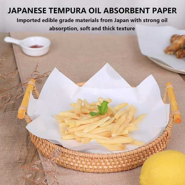 50 Pièces De Papier Absorbant L'Huile, Papier Buvard Alimentaire Pour Enlever La Gale D'Huile De Nourriture Frite Facile À Utiliser Papier De Cuisson Pour La Cuisson Dans La Cuisine