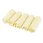 6-Ply Organic Cotton Baby Washcloths, 5 Pack Super Soft Reusable Baby Towels for Bath & Feeding, Natural Muslin Burp Cloths for Sensitive Skin, Newborn Face Towels Set
