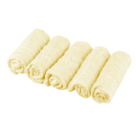 6-Ply Organic Cotton Baby Washcloths, 5 Pack Super Soft Reusable Baby Towels for Bath & Feeding, Natural Muslin Burp Cloths for Sensitive Skin, Newborn Face Towels Set