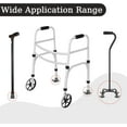 thumbnail image 3 of 2 Pack Walker Glides Heavy Duty Walker Skis Glides para caminantes plegables, deslizadores universales de goma Walker o planeadores para tubos de 1 pulgada, accesorios Walker, gris, 3 of 4