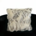 thumbnail image 2 of Plutus Brands, Gray Plutus Ivory Rabbit Animal Faux Fur Luxury Throw Pillow 12 in x 20in, Double Sided 12" x 20", 2 of 3