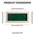 thumbnail image 4 of 13x34 White Washed Shadowbox Frame - Interior Size 13x34 with 3/4" Usable Depth - Forest Green Acid-Free Suede Backing, 4 of 6