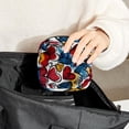 thumbnail image 6 of Graffiti with Colorful Hearts Sanitary Napkin Storage Bag, Zipper Menstrual Cup Pouch Feminine Menstruation First Period Pads Holder for Girls Women Ladies, 6 of 6