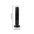 thumbnail image 4 of Bamboohart 13-Inch 2-Speed Remote Control Bladeless Tower Fan, 4 of 7