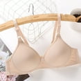 thumbnail image 3 of Bigersell Push up Bras for Women Plus Size Sale No Show Bras for Women Soft Bra Style R482 V-Neck Back-Smoothing Bras Hook and Eye Bra Closure Women's Plus Size Bras No Underwire Push up Beige XL, 3 of 4