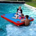thumbnail image 2 of Inflatable Floating Dock Swim Air Platform Island Raft Mat for Lake Pool Beach Ocean with Rope Ladder, Non-Slip Surface, 2 of 5