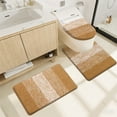 thumbnail image 6 of Ileading Traditional 3 Piece Microfiber Washable Bathroom Rug Set, 6 of 9